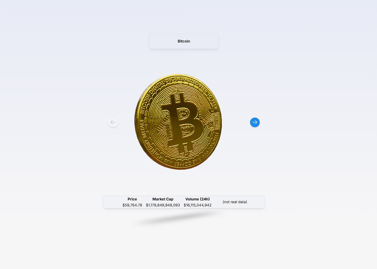 Cryptocurrency Animation Selector project image